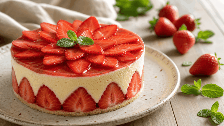 dessert classique fraises