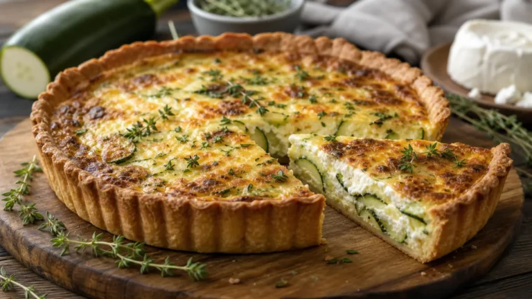 quiche chèvre courgette vue coupe