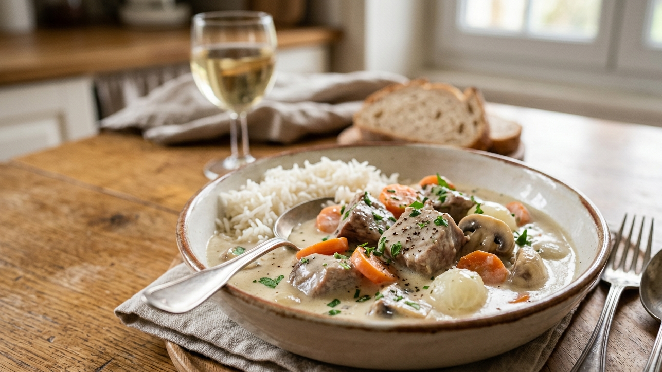 assiette de blanquette de veau